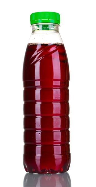 Пляшка з соком ізольована на білому — стокове фото