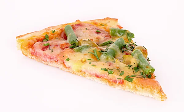 Pizza aislada en blanco — Foto de Stock