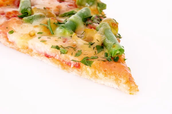 흰색으로 분리 된 피자 — 스톡 사진
