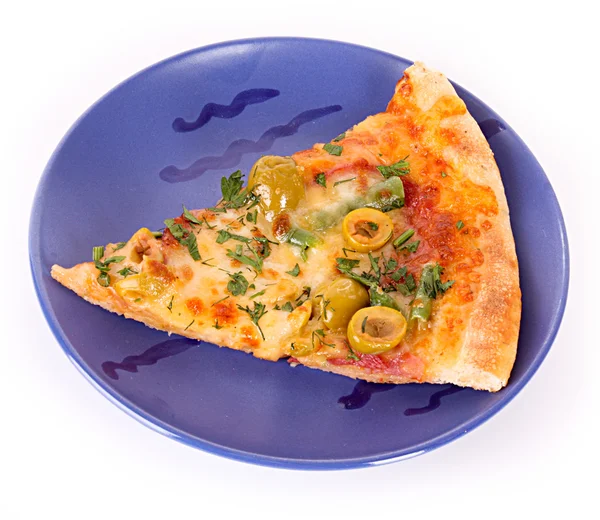 プレート上のピザ — ストック写真