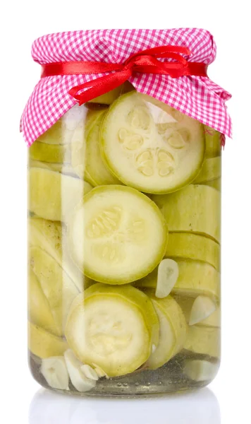 Glass with canned squash — Stock Photo, Image