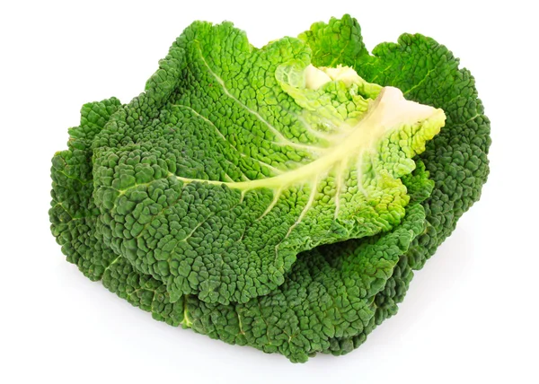 stock image Savoy cabbage isolated on white