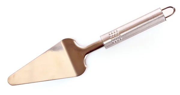 Metal spatula üzerine beyaz izole — Stok fotoğraf