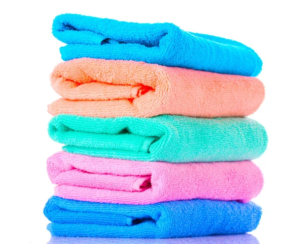 Few towels isolated on white — Stock Photo, Image