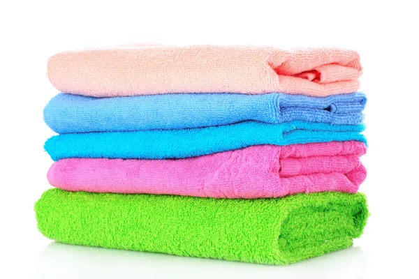 Wenige Handtücher isoliert auf weiß — Stockfoto