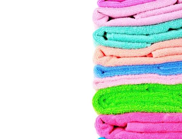 Few towels isolated on white — Stock Photo, Image