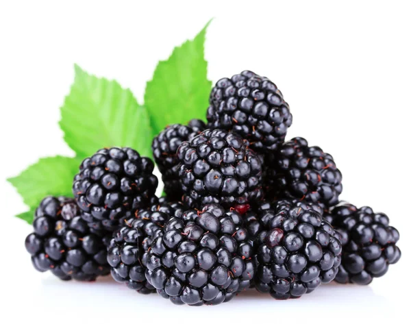 Beautiful blackberries isolated on white — Stock Photo, Image