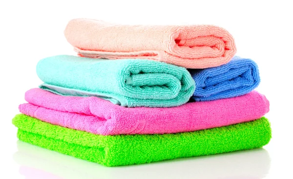 Μερικές πετσέτες που απομονώνονται σε λευκό — Φωτογραφία Αρχείου
