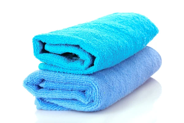 Dva ručníky izolovaných na bílém — Stock fotografie