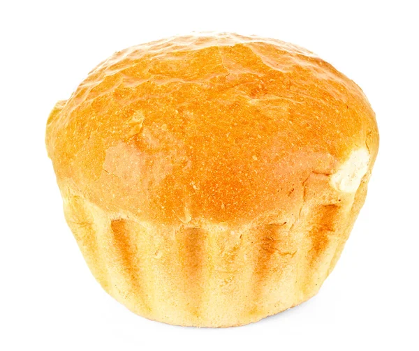 Baked bread isolated on white — Stock Photo, Image