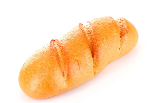 Gebackenes Brot isoliert auf Weiß — Stockfoto
