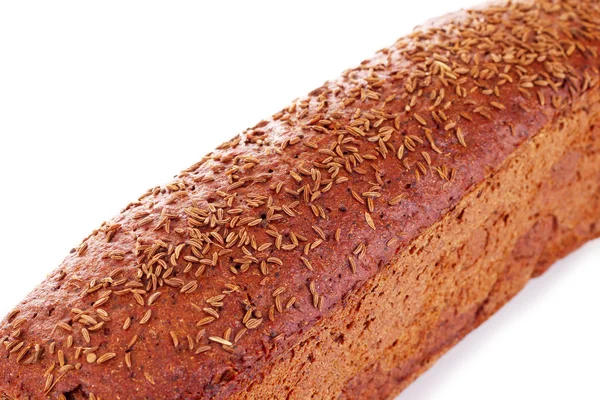 Pão assado isolado em branco — Fotografia de Stock
