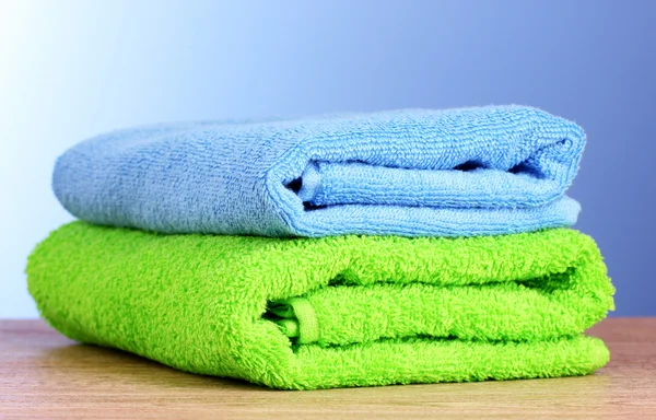 stock image Towels on blue background