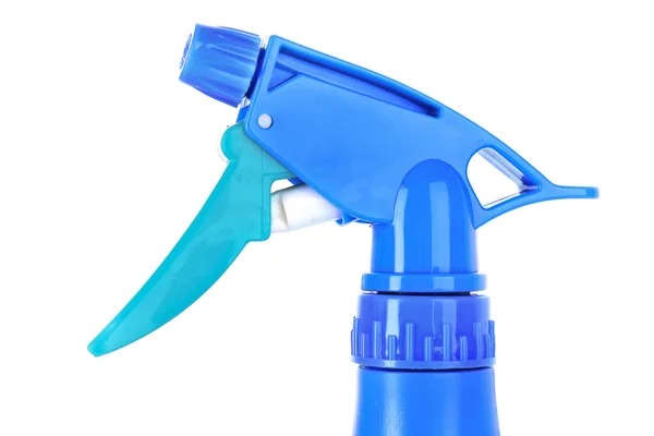 Frasco de spray azul sobre branco — Fotografia de Stock