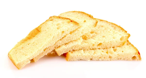 Нарізаний хліб ізольований на білому — стокове фото