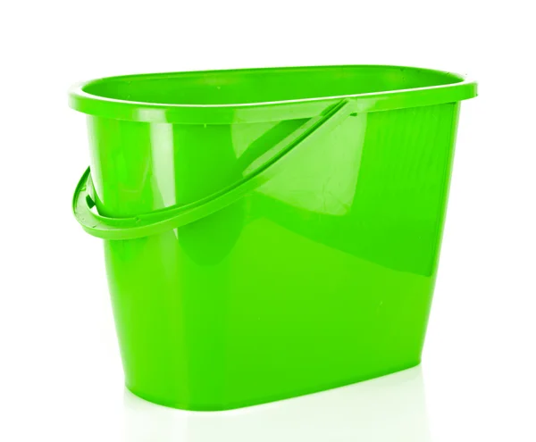 Plastic bucket isolated on white — Stock Photo, Image