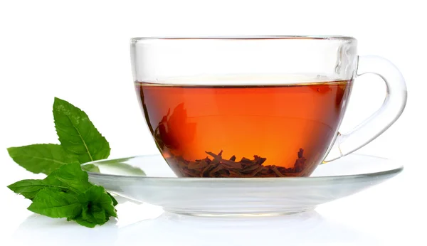 Black tea in cup — Stock Photo, Image