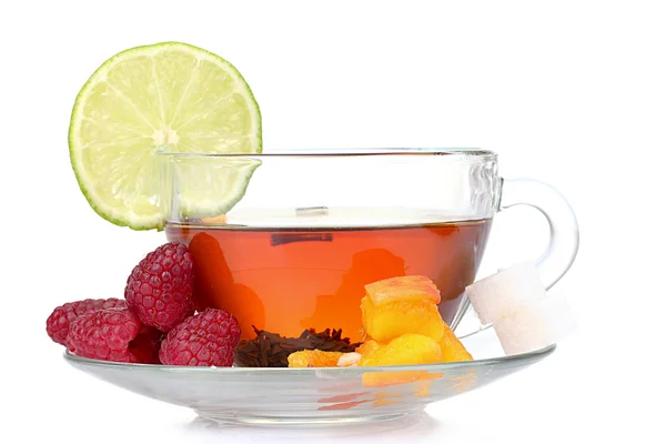 Zwarte thee in cup — Stockfoto