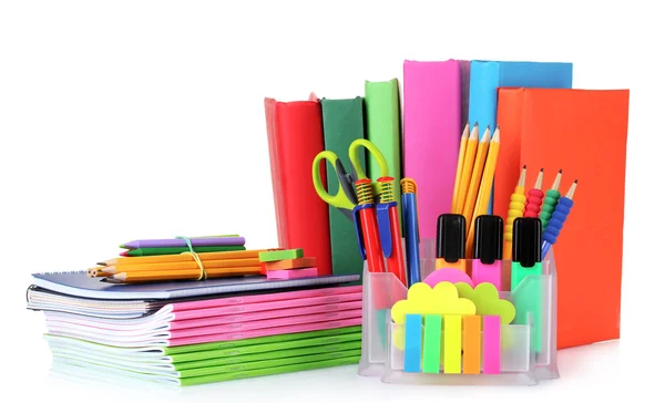 Bright stationery and books — Stock Photo, Image