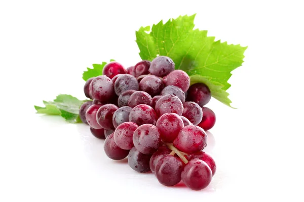 Pink grape cluster isolated on white — Stock Photo, Image