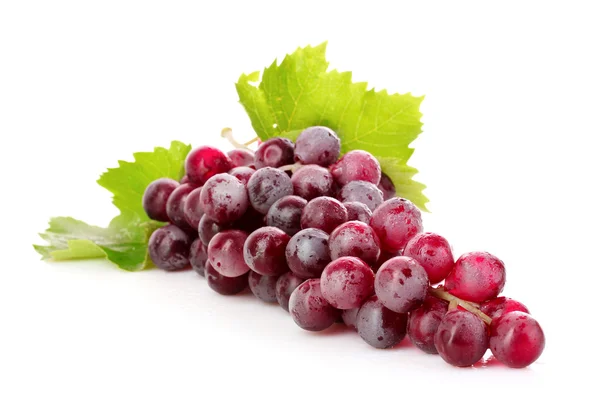 Pink grape cluster isolated on white — Stock Photo, Image