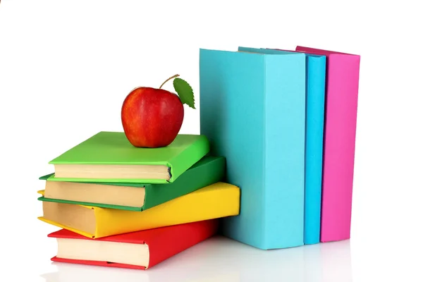 Knihy a jablka — Stock fotografie