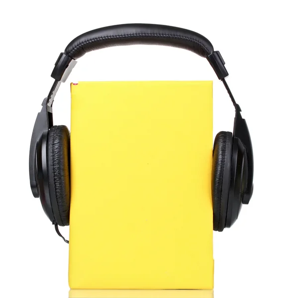 Sluchátka na knihu — Stock fotografie