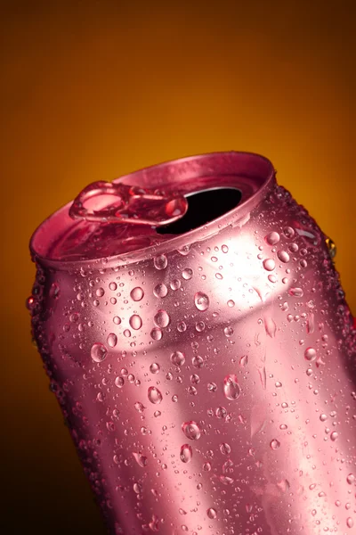 Cans on a yellow background — Stock Photo, Image