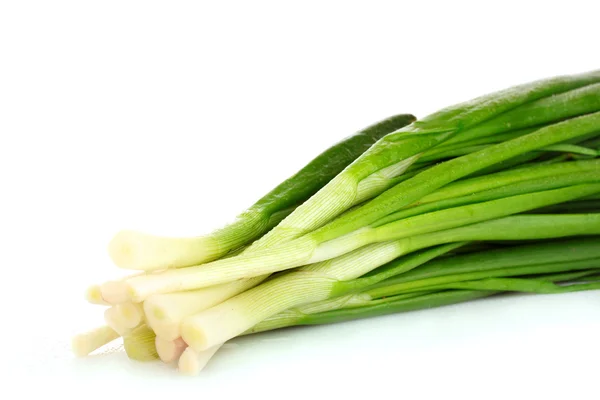 Cipolla verde isolata su bianco — Foto Stock
