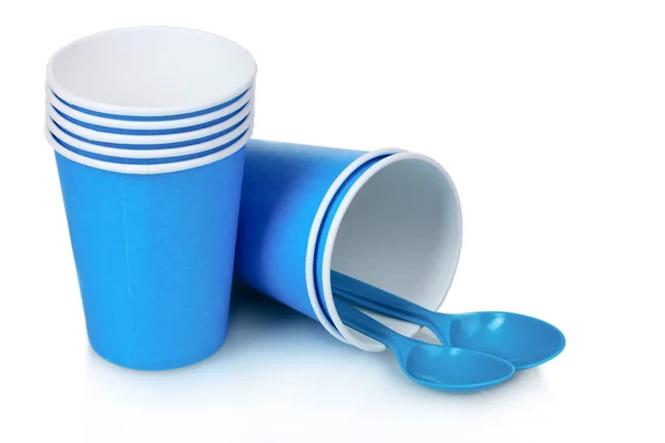 Пластиковые чашки — стоковое фото