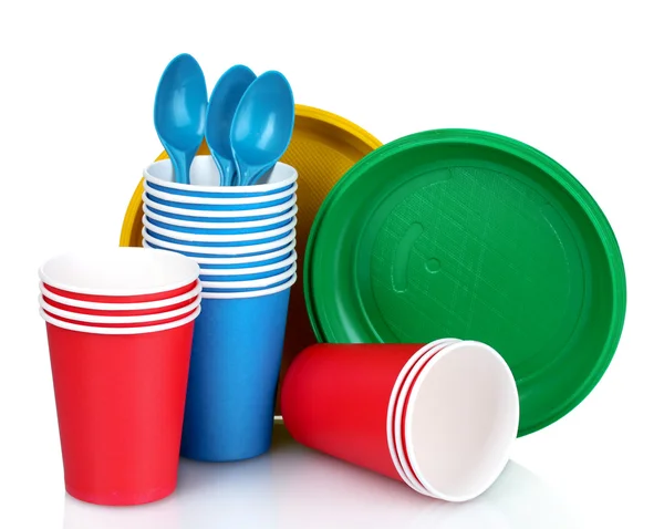 Světlé plastové nádobí — Stock fotografie
