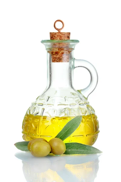 Jar és olajbogyó olívaolaj — Stock Fotó