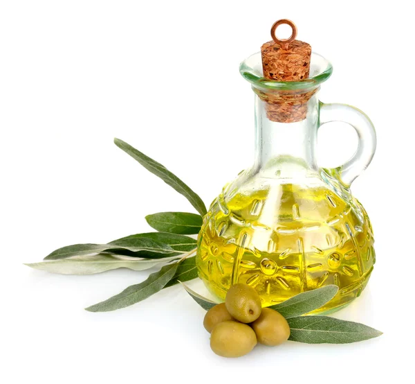 Oliwy z oliwek w słoiku i oliwki — Zdjęcie stockowe
