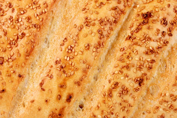 Leckeres Brot mit Sesam — Stockfoto
