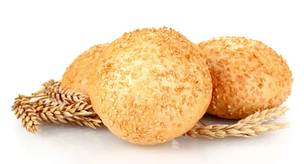 Bollos con semillas de sésamo y bagel — Foto de Stock