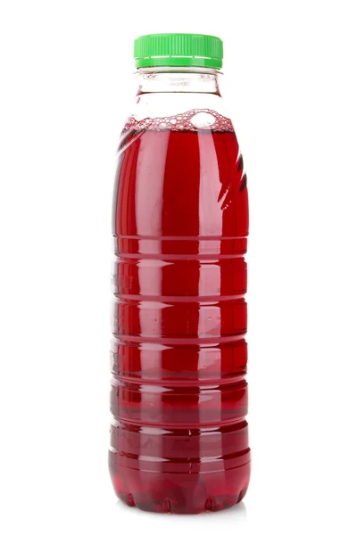 Láhev s džusem izolovaných na bílém — Stock fotografie