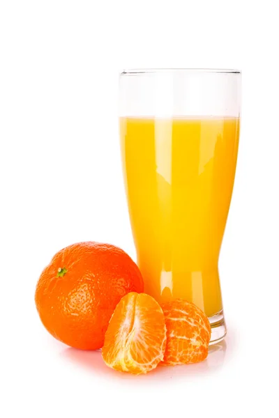Sok pomarańczowy izolowany na białym — Zdjęcie stockowe