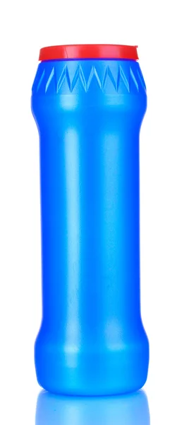 Бутылка синего моющего средства — стоковое фото