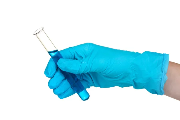 Hand with a test tube — Stock Photo, Image