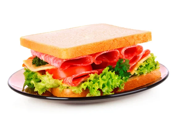 孤立在白色的三明治 — 图库照片