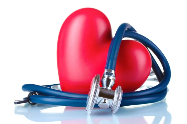 Stetoscopul medical și inima — Fotografie, imagine de stoc
