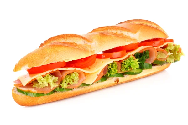 Sandwich geïsoleerd op wit — Stockfoto
