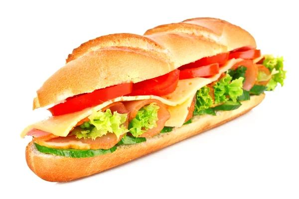 Сэндвич на белом — стоковое фото