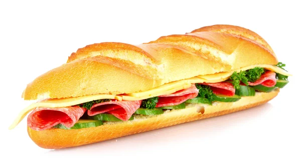 Sandwich diisolasi dengan warna putih — Stok Foto