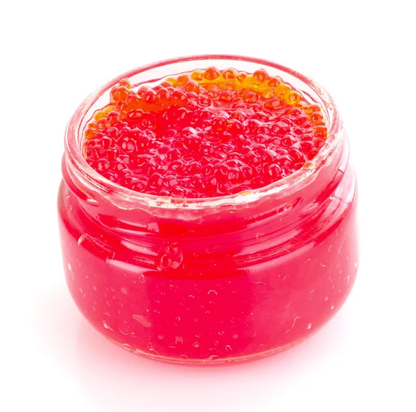 Caviar rouge isolé sur blanc — Photo
