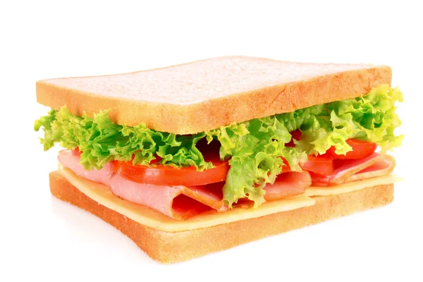 Sandwich isolé sur blanc — Photo