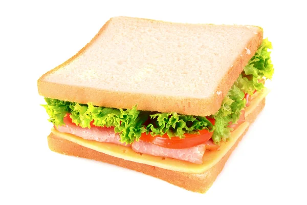Sandwich isoliert auf weiß — Stockfoto