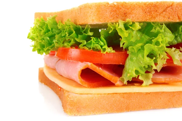 Sandwich aislado en blanco — Foto de Stock