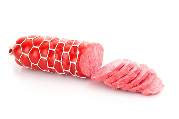 Sausage isolated on white — Stock Photo, Image