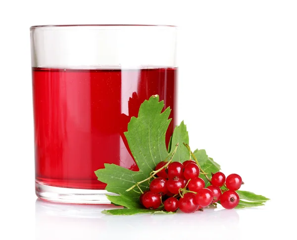 Glass of juice and red currant — Stock Photo, Image